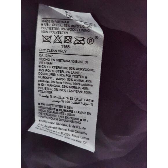 Old Navy Women's Black Midi Classic Dress Overcoat Jacket Size S A0078 - Picture 5 of 5